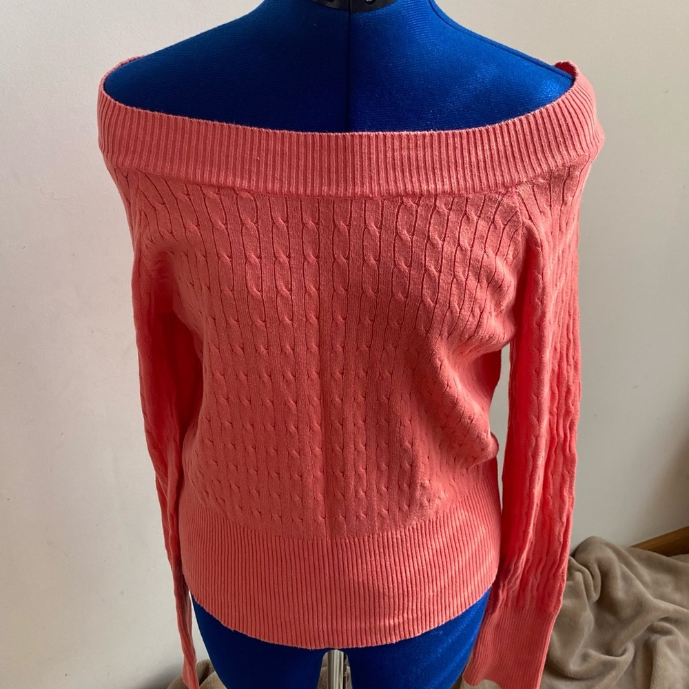 Nine & Company light orange sweater. Like new.